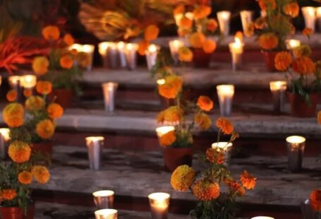 Altar de día de muertos para leer terror.